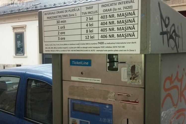 Cluj: Poliția locală amendează șoferii parcați fără tichet, dar plata parcării se face foarte greu