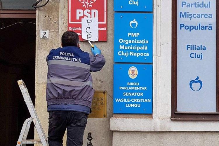 Sediul PSD Cluj a fost vandalizat! S-a aruncat benzină! Riscau să ardă ca șobolanii - FOTO