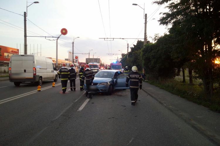 Accident cu șase victime pe Traian Vuia. Trei dintre răniți sunt copii FOTO