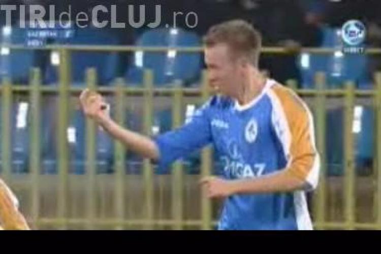 Vezi golul lui Dan Roman. U Cluj-Gaz Metan 2-2 - VIDEO 