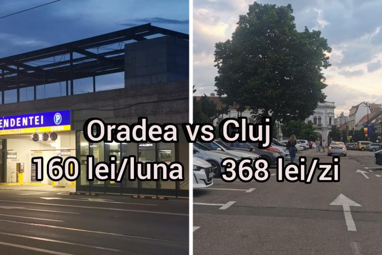 La Oradea se poate, la Cluj nu: Parcări subterane în centrul orașului, care costă pe O LUNĂ mai puțin de jumătate din prețul pe O ZI  la Cluj -FOTO     