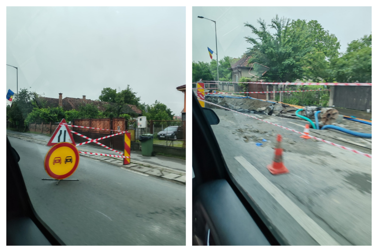 Trafic blocat în Florești vineri dimineața din cauza unei lucrări: „Bătaie de joc” - FOTO