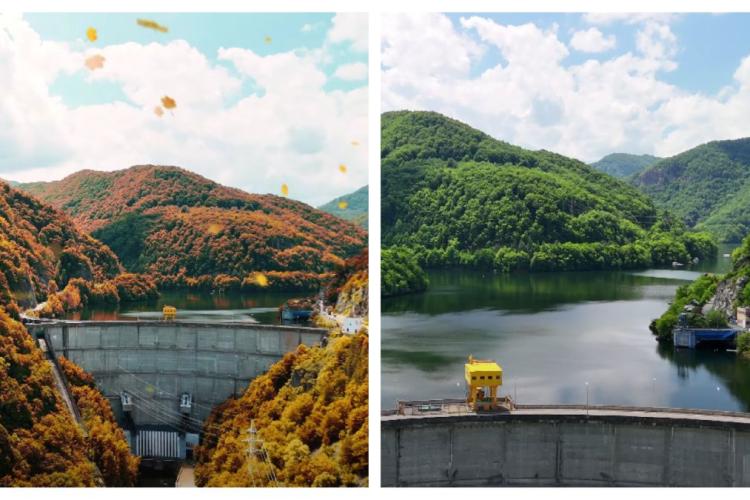 Imagini spectaculoase cu barajul Tarnița de la înălțime: Construcția impunătoare din munții Gilăului care îți taie respirația - FOTO și VIDEO