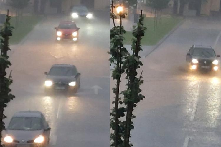 Cluj-Napoca, Florești, Baciu sunt sub apă! Furtuna a inundat nenumărate străzi din oraș. Copaci cazuți pe Eroilor și Dorobanților! VIDEO FOTO