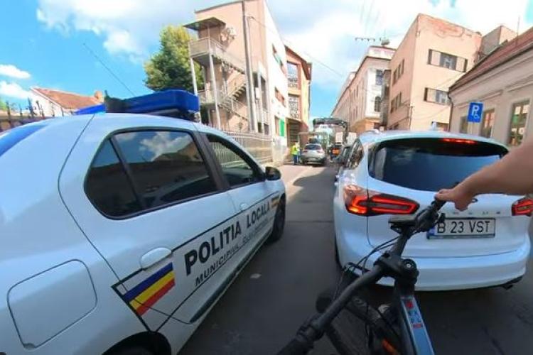 Clujean revoltat că se ridică mașini, foarte agresiv cu polițiștii locali: ”Meritați un pumn în gură!” VIDEO