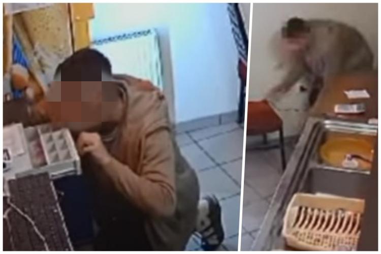 Scene desprinse din filmele cu spioni într-o sală de jocuri din Cluj! Un hoț s-a strecurat tiptil până la sertarul cu bani și a furat tot ce a prins -VIDEO