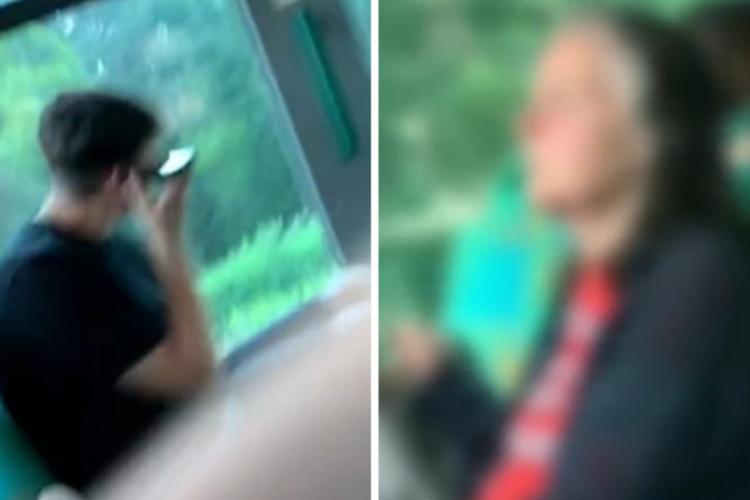 Scandal într-un autobuz din Cluj, din cauza vorbitului la telefon, fără a-l ține la ureche: „Vorbește mai tare să te audă și de pe Lună”- VIDEO