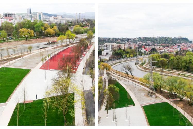 „Beton sub iarbă sau gazon peste beton”. Clujean: Aceasta este „renaturarea” malurilor Somșeului - FOTO