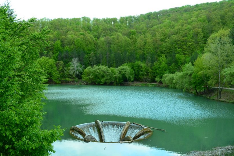 Un lac spectaculos, atrage clujenii ca un magnet pentru o „ciudățenie” din mijlocul apei. Știți ce reprezintă imaginea care fascinează? FOTO