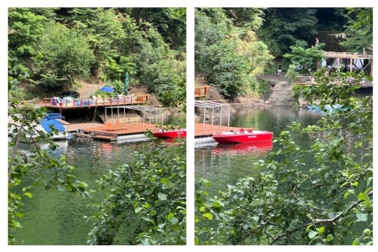 Șmecherii construiesc liniștiți pontoane la Tarnița. Unii își fac afaceri, autoritățile închid ochii: „Le-am ocupat că așa am avut eu chef!”