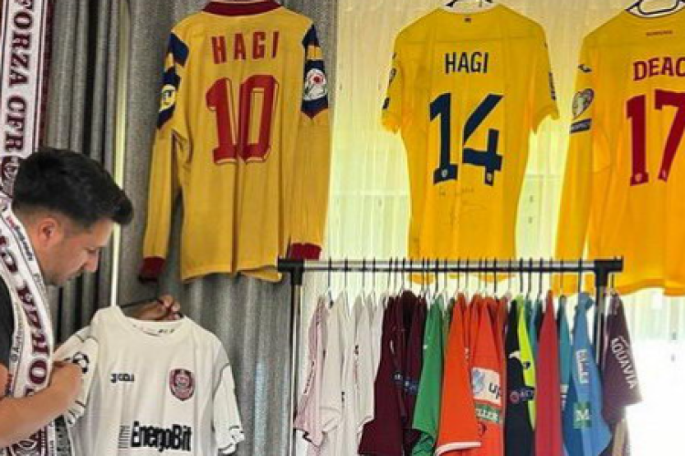 Din pasiune pentru fotbal: Un clujean a strâns o colecție impresionantă, peste 200 de tricouri semnate de fotbaliști români: ,,A meritat fiecare bănuț