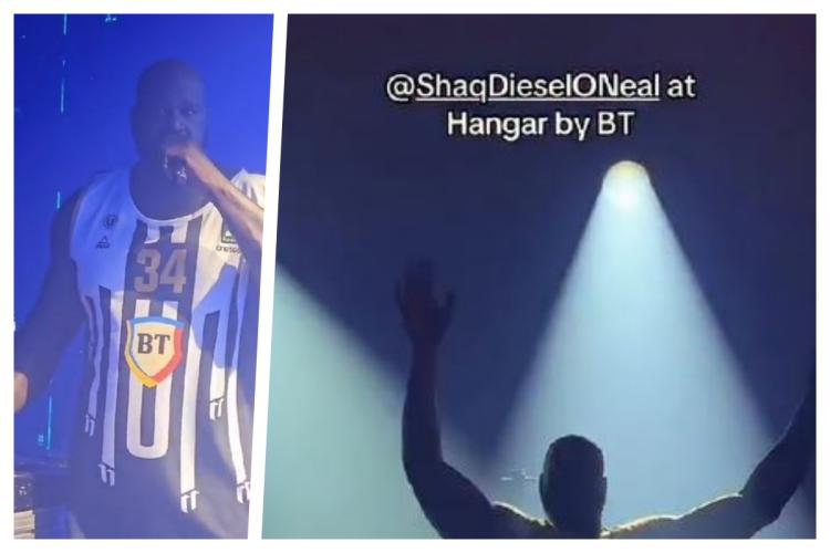 Shaquille O'Neal, mare fan U BT!  A făcut show la Cluj, pe scena Electric Castle, mixând îmbrăcat în tricoul echipei de baschet U BT VIDEO