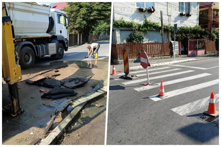 O stradă din Florești a fost închisă din cauza unei avarii la conducta de apă! Autoritățile recomandă folosirea rutelor alternative - FOTO 