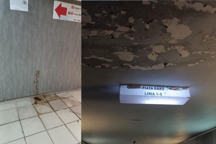 O realitate rușinoasă! Imagini dezolante din pasajul subteran al Gării Cluj-Napoca: „Seara mi-e frică, ocolesc pe unde pot”