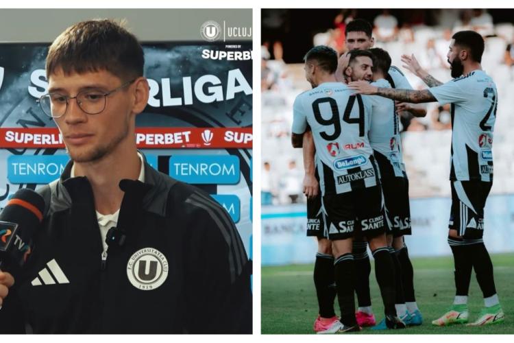 Noua vedetă de la ,,U” Cluj a marcat două goluri la primul meci pe Cluj Arena. Tânărul are doar 22 de ani: „E o onoare să fiu antrenat de Sabău”