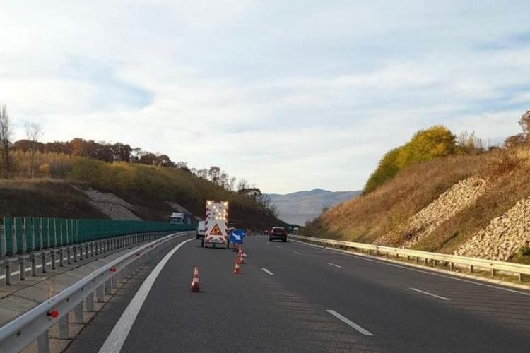 Atenție, șoferi! Restricții de circulație pe Autostrada Transilvania, la nodul rutier Gilău. Se execută lucrări de reparații