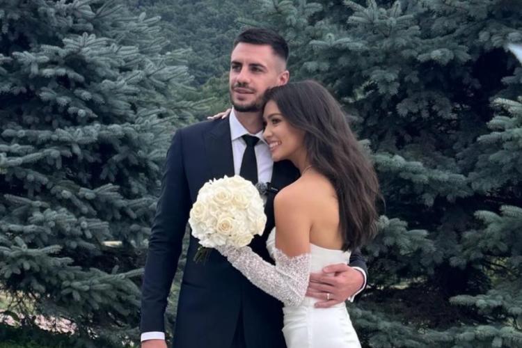 Încă o nuntă la națională: Andrei Burcă s-a căsătorit la Cluj! Cine este și cu ce se ocupă superbă soția a fostului jucător de la CFR -FOTO/VIDEO