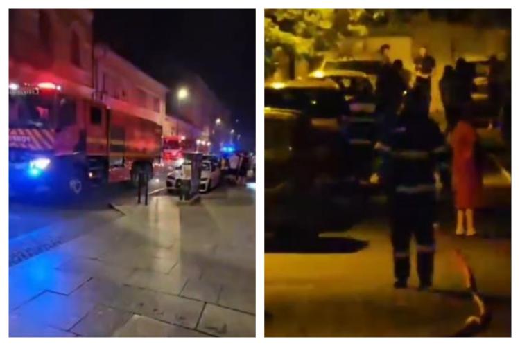 Incendiu la un restaurant în centrul Clujului. Pompierii au intervenit cu dificultate VIDEO