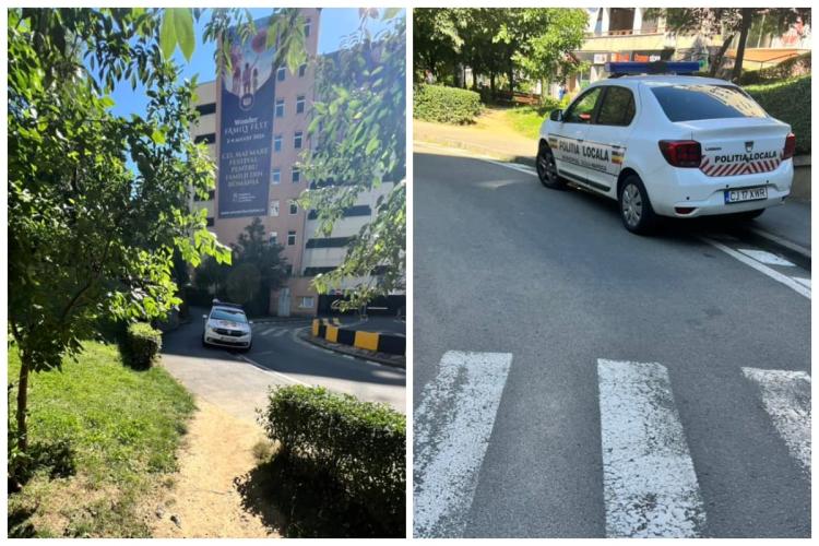 Poliția Locală Cluj a parcat ,,de toți banii” pe o stradă din Mănăștur:  ,,La ăștia cine le dă amendă?”