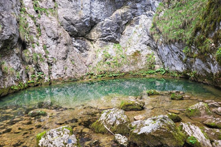 Cea mai mare peșteră scufundată din România se află în Munții Apuseni! Povestea „ochiului” cu apă de „smarald” - FOTO