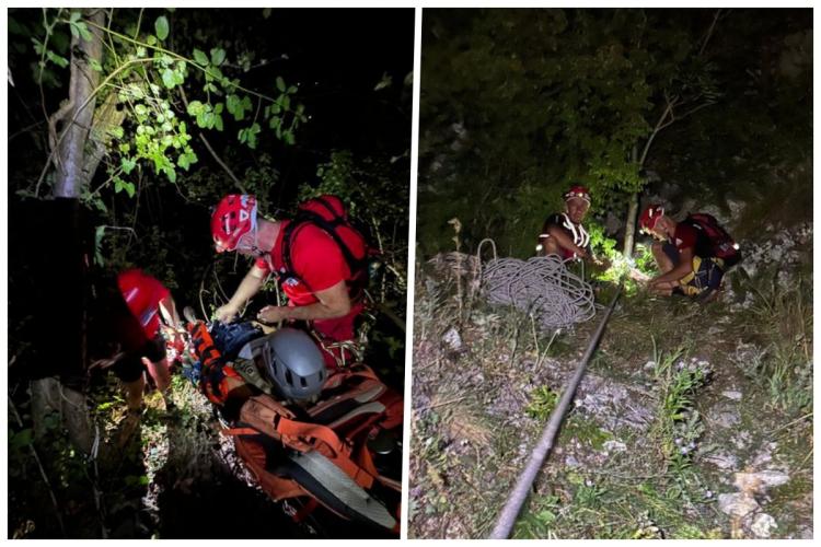 O turistă din Germania a fost salvată de salvamontiștii clujeni după ce a alunecat într-o prăpastie la Cheile Turzii! Totul a durat mai bine de șase ore