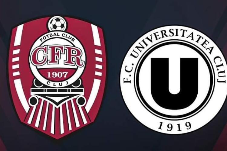 Derby-ul Clujului se va desfășura în această seară în Gruia. Cine va arbitra meciul dintre CFR Cluj și “U” Cluj