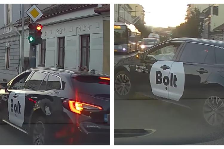 ,,Tot el mă înjura și urlă pe geam.” Șofer de Bolt filmat pe o stradă din Cluj în timp ce taie calea unui autoturism - VIDEO 