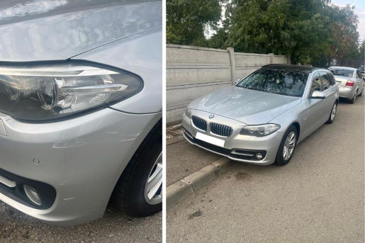 Cluj: Șoferul unui BMW care a parcat pe trotuar, supărat că și-a găsit mașina zgâriată: „Trebuia să-ți asumi când ai parcat așa”