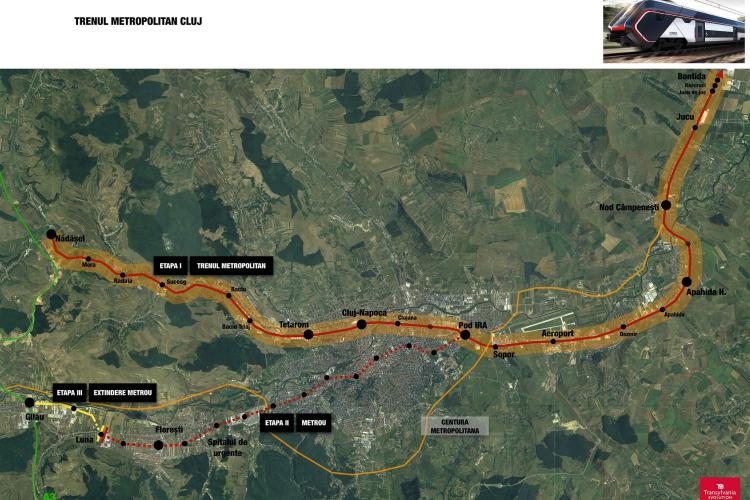 Boc mai pune un proiect, pe hârtie, pentru clujeni. După centură și metrou, Primăria discută din nou problema TRENULUI METROPOLITAN