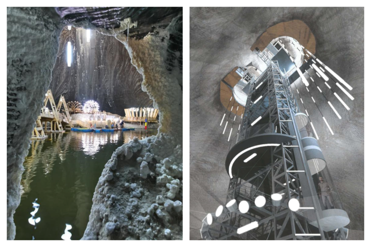 Salina Turda se extinde! Mina Iosif va avea 5 lifturi panoramice, un râu artificial, dar și mai multe alei suspendate