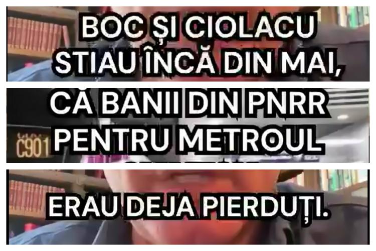 VIDEO Boc și Ciolacu acuzați că știau încă din mai că banii din PNRR pentru metrou erau pierduți: „Au făcut mascarada cu lopata pentru voturi!”