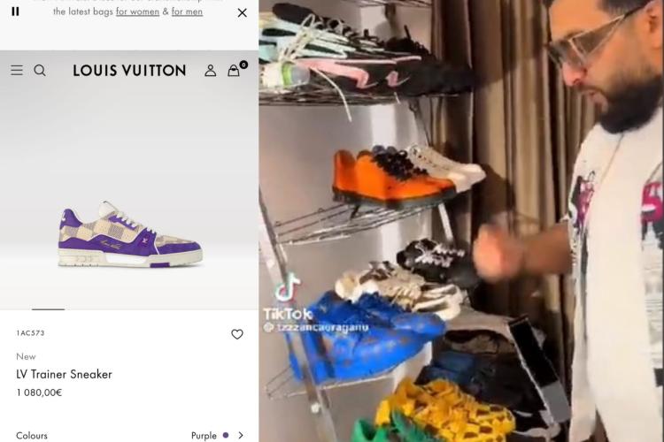 Manelistul Tzanca Uraganu și-a cumpărat întreaga colecție de pantofi sport Louis Vuitton, la 1000 euro/pereche. Crezi că au meritat banii? VIDEO