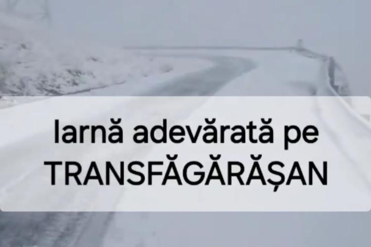 VIDEO. Ninge abundent pe Transfăgărășan! Autoritățile intervin deja cu utilajele de deszăpezire 