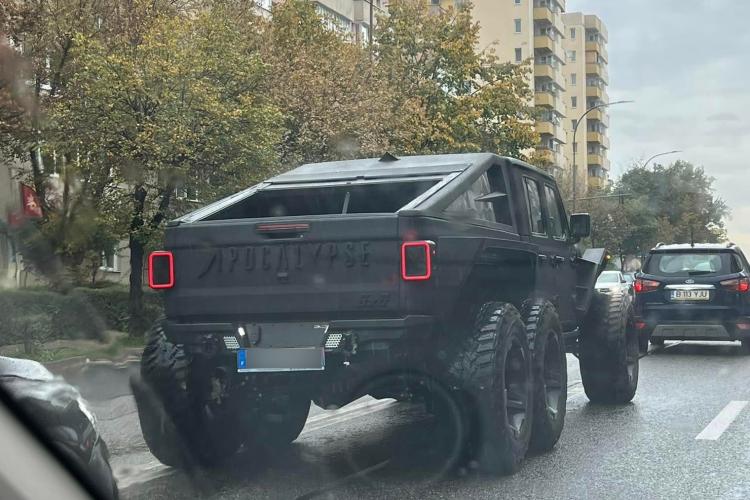 „Cel mai agresiv vehicul de până acum” a fost văzut pe străzile din Cluj-Napoca. Apocalypse 6x6 valorează cât un apartament în centrul orașului - FOTO