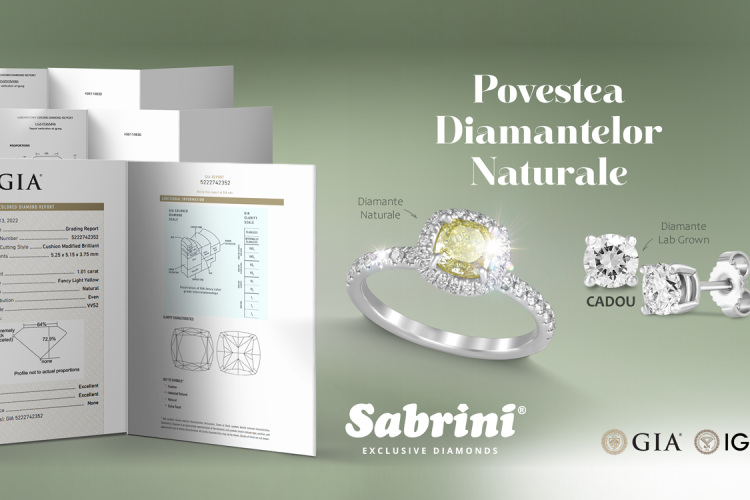 Nu ratați oferta de la Sabrini Exclusive Diamonds! La un diamant natural cumpărat,  primiți un DIAMANT de laborator GRATUIT- FOTO