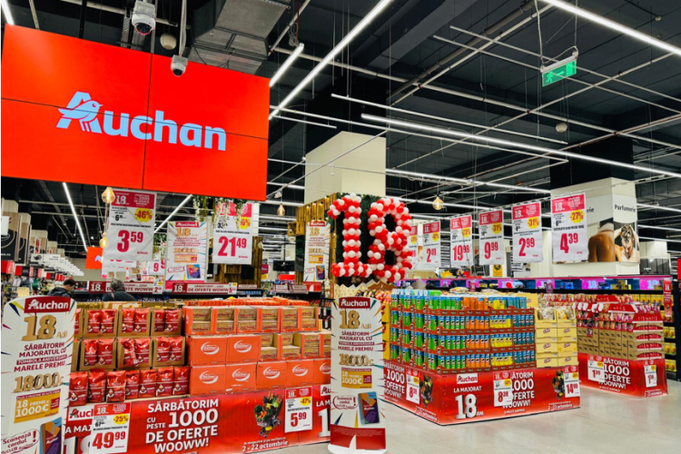 Auchan sărbătorește majoratul cu peste 1.000 de oferte și reduceri de neratat. Iată ofertele săptămânii!