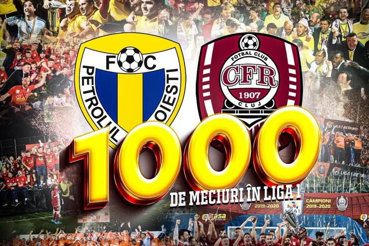 CFR Cluj joacă meciul cu numărul 1000 în Liga 1 împotriva Petrolului Ploiești: „Pentru această bornă importantă stați dovadă voi, suporterii”