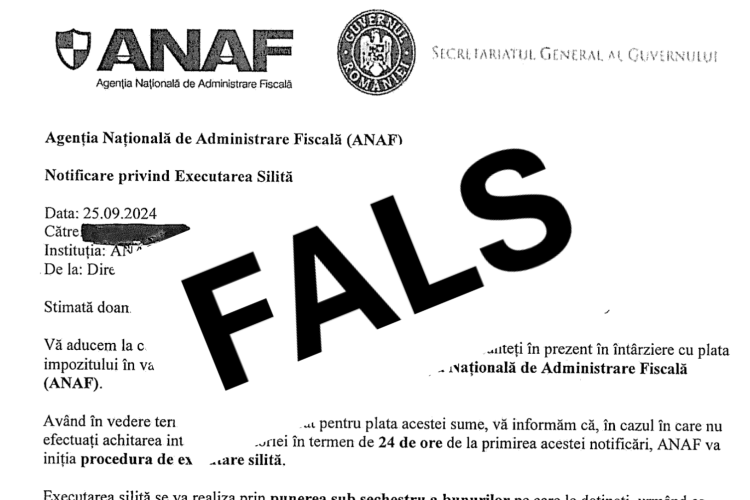 Atenție, emailuri false sunt trimise în numele ANAF și avertizează oamenii că au datorii! Aveți grijă că adresa și notificarea par foarte reale!