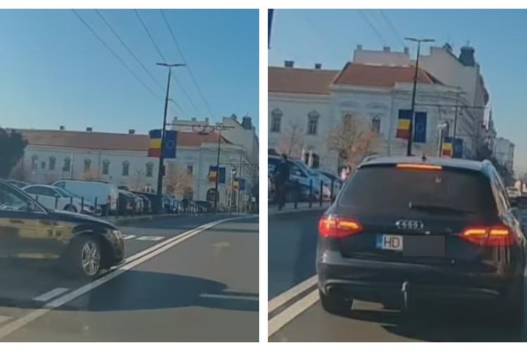 Nesimțire în traficul din Cluj-Napoca! Semne obscene, arătate de un șofer după ce i-a tăiat calea unui participant la trafic:,,Tzăranu ajuns la Cluj”-VIDEO