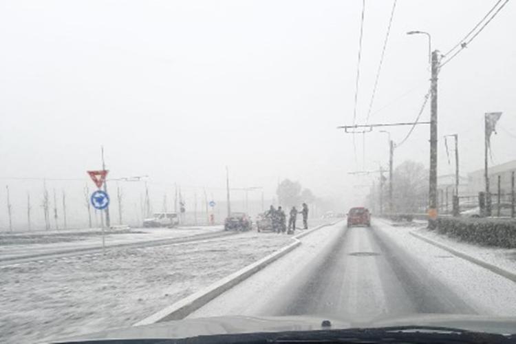 Ninge în Cluj! Peisaj de basm surprins aproape de aeroport