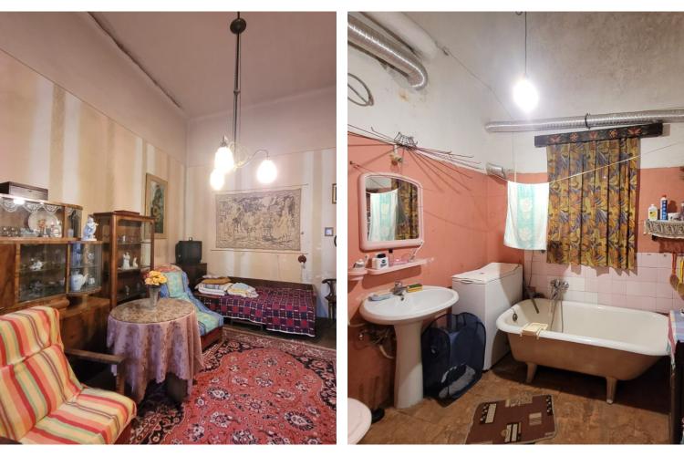 FOTO. Apartament în stil „vintage” din centrul ,,istoric” al Clujului, scos la vânzare cu 189.900 euro:„3700 €/mp. Pe ce planetă trăiți”/„Miezul prostiei”