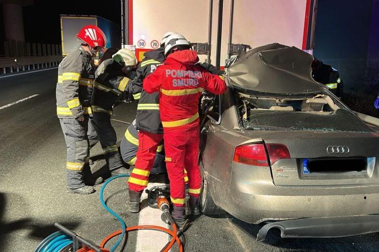 ACCIDENT MORTAL între un camion din Cluj și un Audi. Un tânăr de 24 de ani și-a pierdut viața FOTO