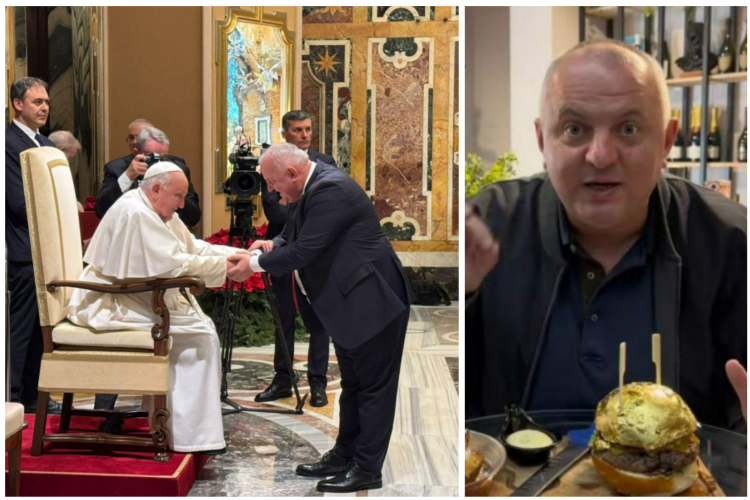 Ziua clujenilor la Vatican: După patronul CFR Cluj, și Avram Gal, afaceristul cunoscut pentru burgerii cu foiță de aur, a fost primit de Papa Francisc FOTO