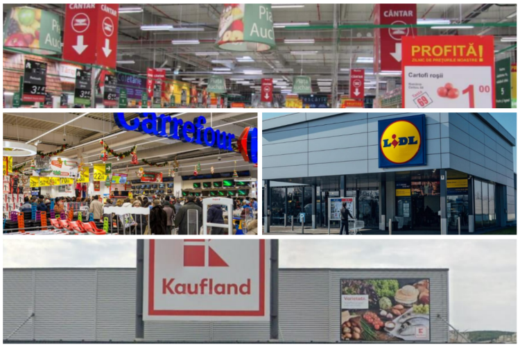 Orarul de funcționare al supermaketurilor Auchan, Lidl, Carrefour și Kaufland Cluj de sărbători! Vezi programul de sărbători ca să eviți aglomerația