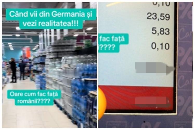 O româncă stabilită în Germania a rămas mască atunci când a văzut prețurile într-un magazin din România: ,,Nu poți să supraviețuiești în țara asta”-VIDEO 