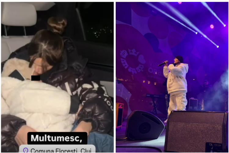 Theo Rose copleșită de emoție pe scenă la Florești, după ce bebelușul ei care stătea de o oră în frig să o asculte, a strigat-o din public! VIDEO