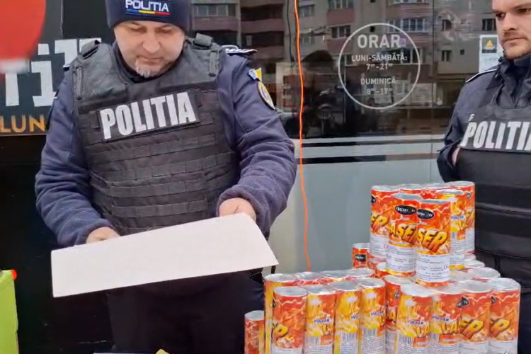 Razii de amploare la comercianții de articole pirotehnice din Cluj! S-au găsit aproape 200 de kilograme de artificii ilegale - FOTO/VIDEO