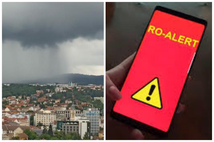 Atenție, clujeni! Avertizare RO-ALERT în Cluj:  Vijelie puternică și descărcări electrice. Vezi zonele afectate