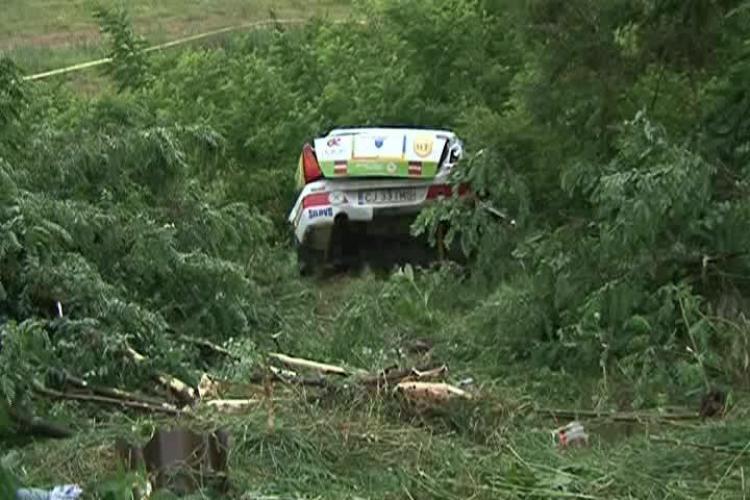 Accident de raliu la Cluj - Transilvania Rally! Un copilot grec a fost rănit la Beliș